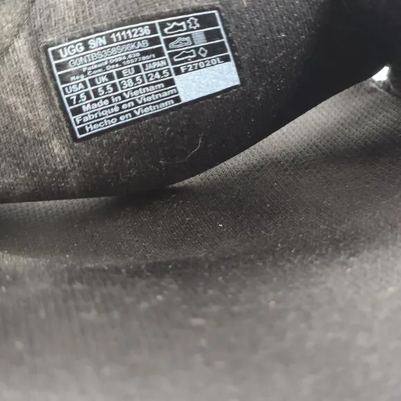 UGG LATON SHEEPSKIN FLUFF SLIDE  Shoes Women Size 7.5 Black 1111236 - Picture 10 of 10